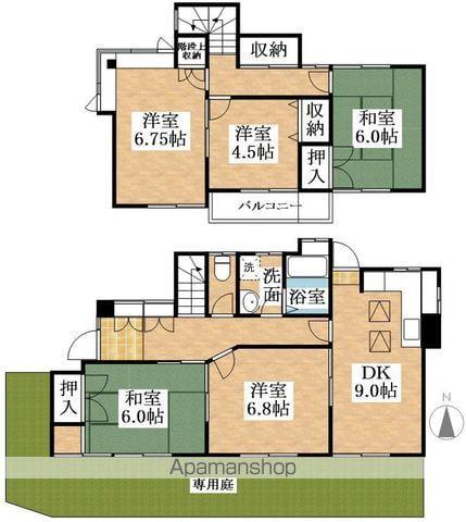 東海道本線 木曽川駅 徒歩58分 2階建 築39年(5DK)の間取り写真