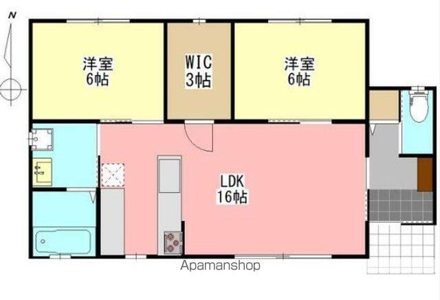 ミーティア(2SLDK/1階)の間取り写真