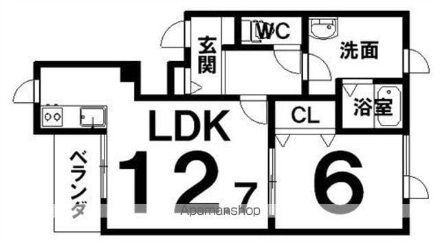 プラナス320(1LDK/1階)の間取り写真