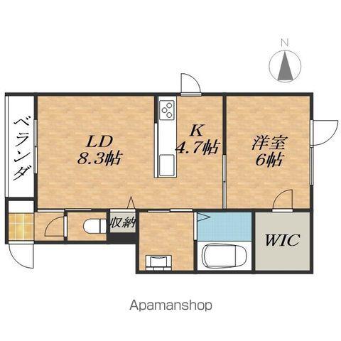 TOWN白樺東(1LDK/1階)の間取り写真