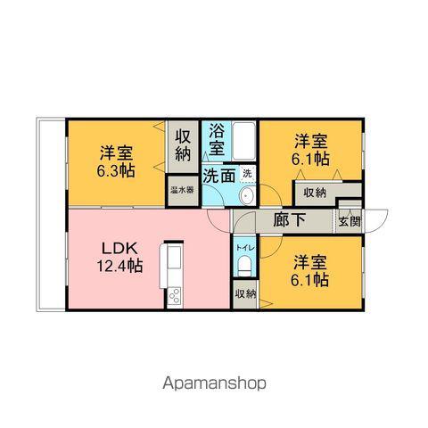 ブレインマンション堀口(3LDK/3階)の間取り写真
