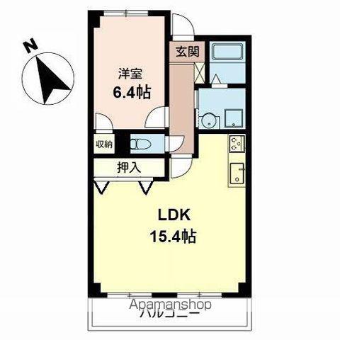 アージュ(1LDK/3階)の間取り写真
