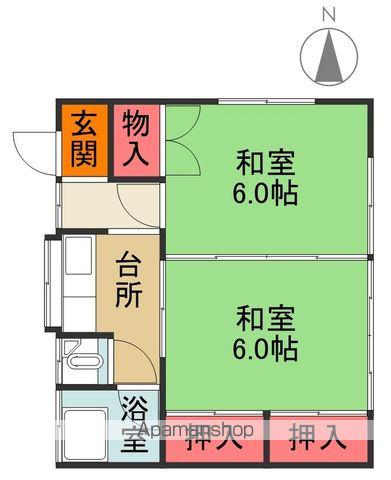 いずみ荘2(2K/2階)の間取り写真