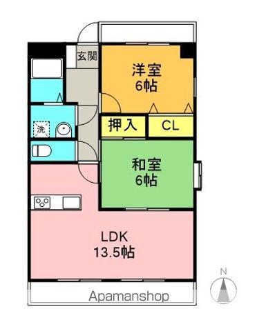 WAVE21(2LDK/2階)の間取り写真
