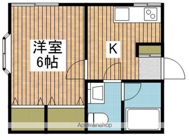 ベルシオン新潟1(1K/1階)の間取り写真