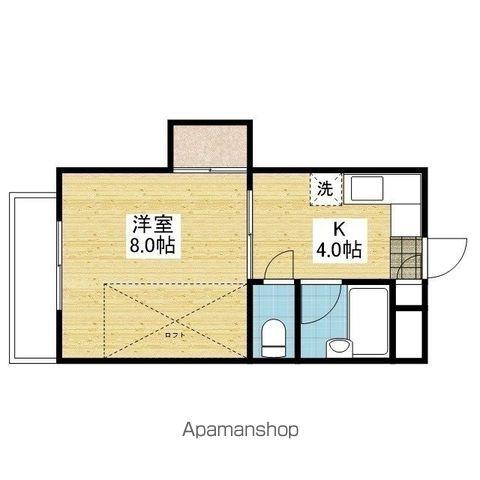 メゾンドールD(1K/3階)の間取り写真