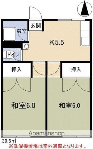 白板ハイム(2K/2階)の間取り写真