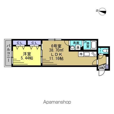 TKP北小金Ⅰ(1LDK/2階)の間取り写真