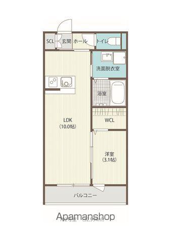 アウリイ次郎丸Ⅰ(1LDK/1階)の間取り写真
