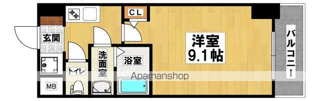 S-RESIDENCE堺BLAZE(1K/14階)の間取り写真