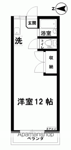 コーポのぞみ(ワンルーム/2階)の間取り写真