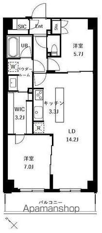 ザ・ケンジントン・レジデンスときわ台(2LDK/3階)の間取り写真