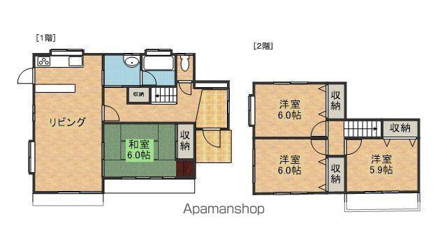 東北本線 西那須野駅 徒歩50分 2階建 築33年(4LDK)の間取り写真