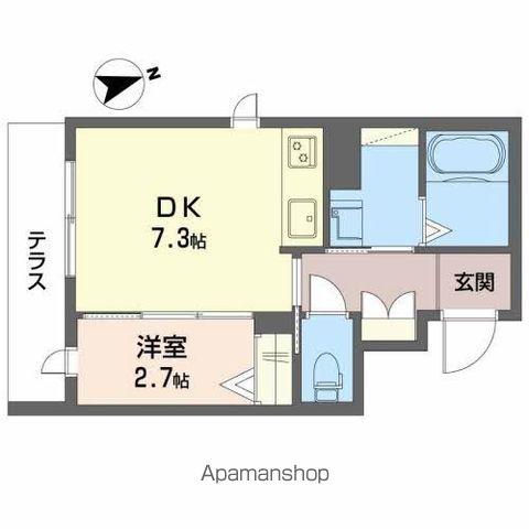 ベレオ鷺ノ森(1DK/1階)の間取り写真