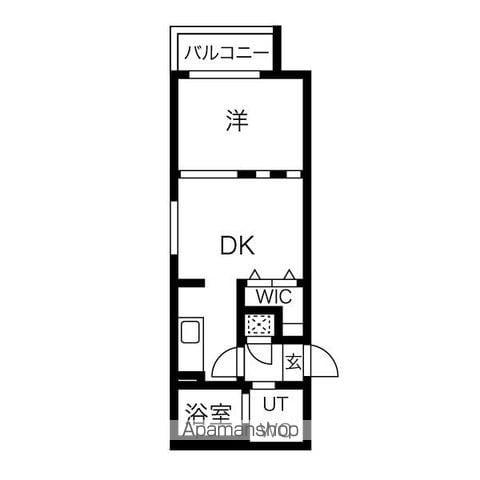 LE REVE栄生(1DK/2階)の間取り写真