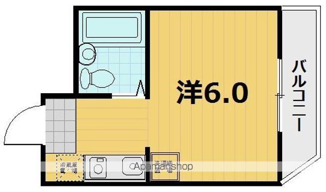 ソレイユヤマダ(1K/2階)の間取り写真