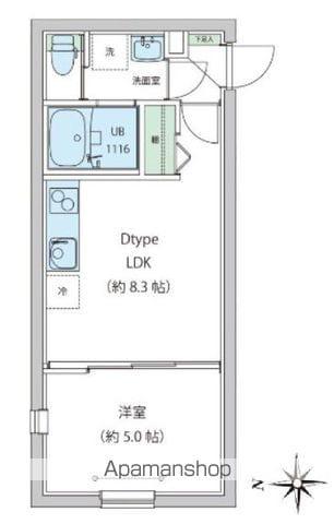 レオーネ早稲田(1LDK/2階)の間取り写真