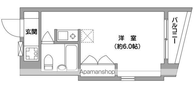 ナカフジハイム高円寺(ワンルーム/4階)の間取り写真