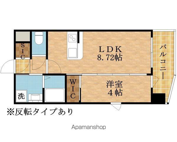 クローバー・グランデ今里(1LDK/8階)の間取り写真