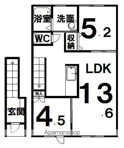 SPACE TRIP29(2LDK/2階)の間取り写真