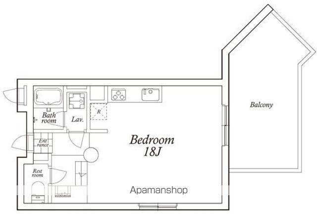 アスタルテ上原(ワンルーム/1階)の間取り写真