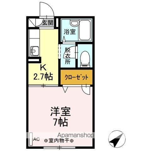 ディアス・ナガタ(1K/1階)の間取り写真