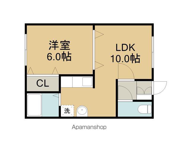 レインボーハウスファンタジー(1LDK/1階)の間取り写真
