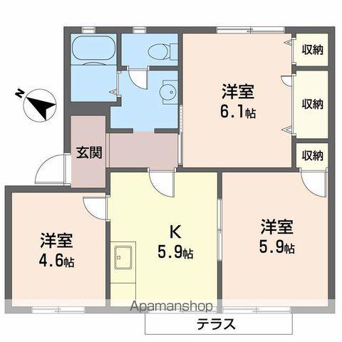 ファミールハイツフクダ(3DK/1階)の間取り写真