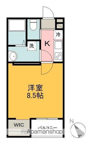 MELLAS新狭山Ⅲ(1K/2階)の間取り写真