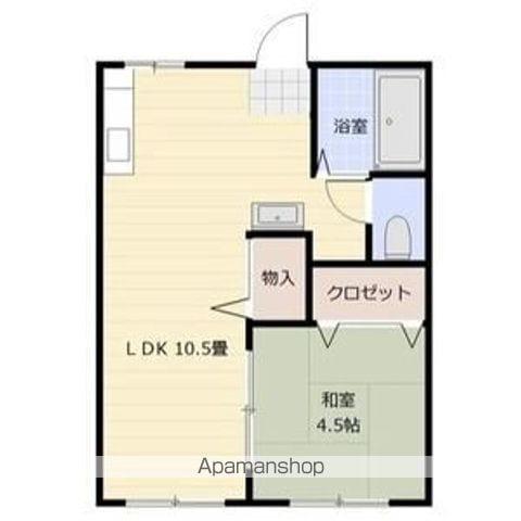 アルス極楽B棟(1LDK/1階)の間取り写真