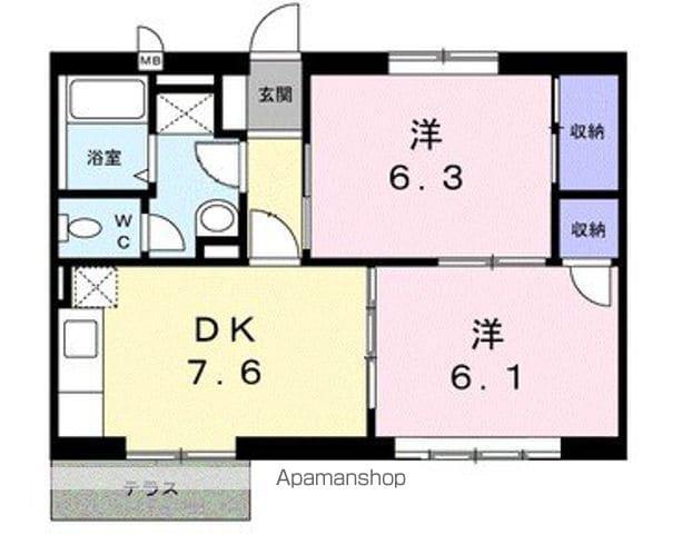 NSK1号館(2DK/1階)の間取り写真