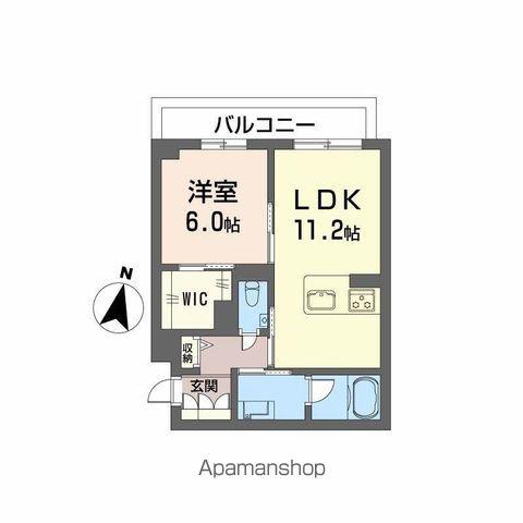 AMI COURT OHRI(1LDK/2階)の間取り写真