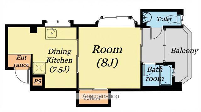 コーポまつの木(1DK/2階)の間取り写真
