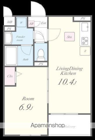 T ANNEX(1LDK/2階)の間取り写真