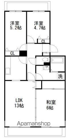 コートウィステリア(3LDK/2階)の間取り写真