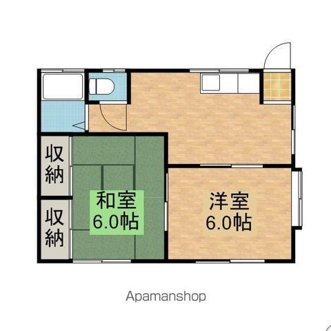 ソレーユ鹿島(2DK/2階)の間取り写真