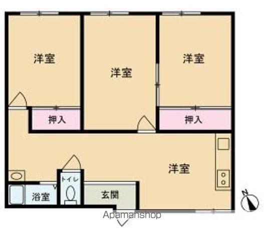 イリスM(3DK/3階)の間取り写真