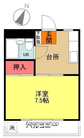 メゾン高陽(1DK/2階)の間取り写真