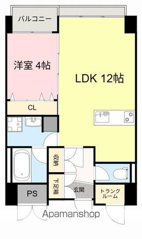 PAXレジデンス(1LDK/4階)の間取り写真
