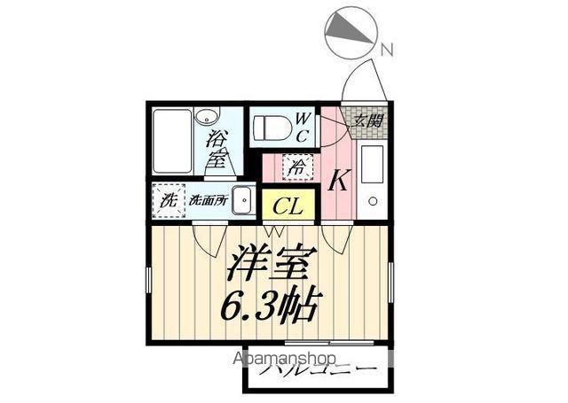 ブルク八潮(1K/2階)の間取り写真