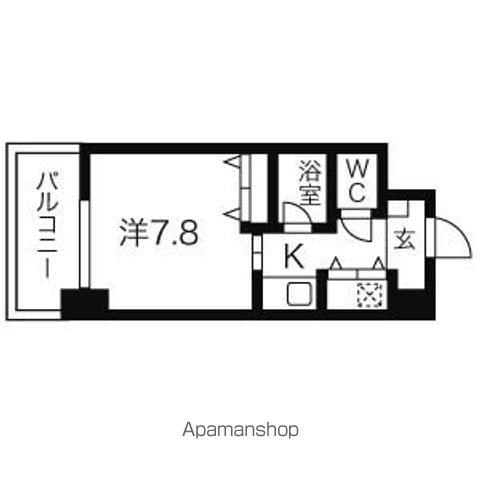 AXIS桜通内山(1K/14階)の間取り写真