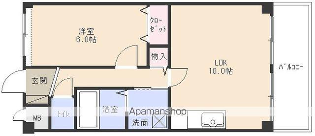 HATS(1LDK/4階)の間取り写真