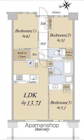 シティハウス吉祥寺北町(3LDK/2階)の間取り写真