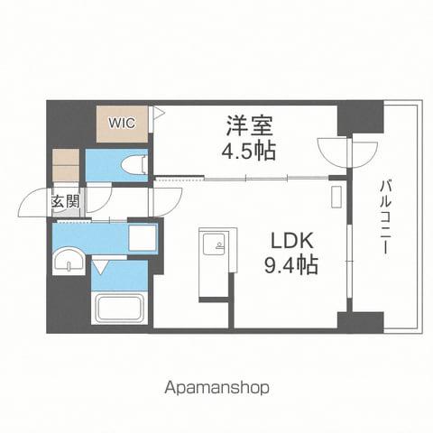 プライマル札幌桑園(1LDK/9階)の間取り写真