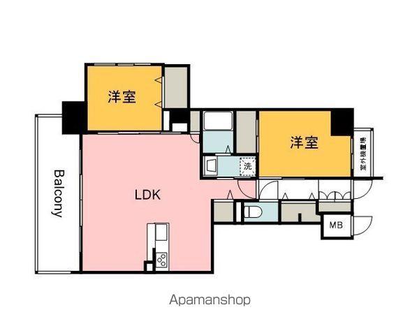 S-RESIDENCE富士見町AGLITTER(2LDK/13階)の間取り写真