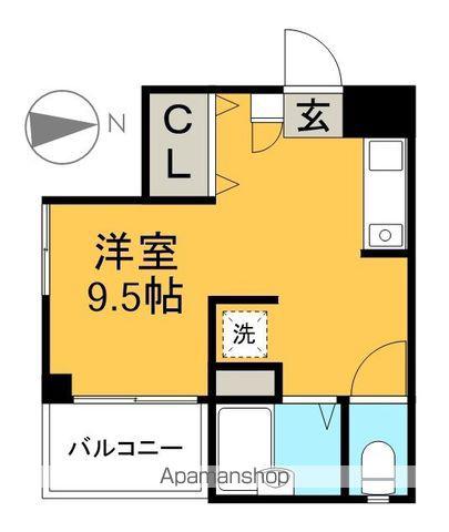 リヒテヴォーヌン(ワンルーム/2階)の間取り写真