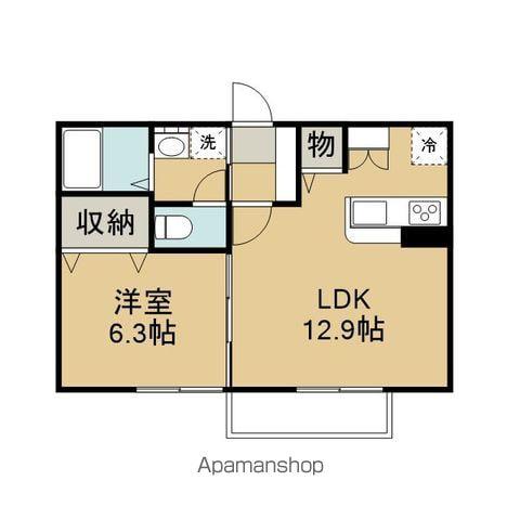 マイルド津志田(1LDK/1階)の間取り写真