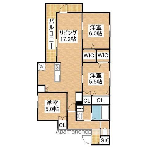 GARDEN COURT 池下(3LDK/3階)の間取り写真