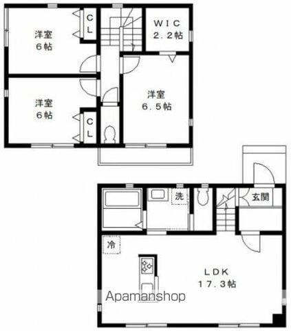 外房線 誉田駅 徒歩15分 2階建 築8年(3LDK)の間取り写真