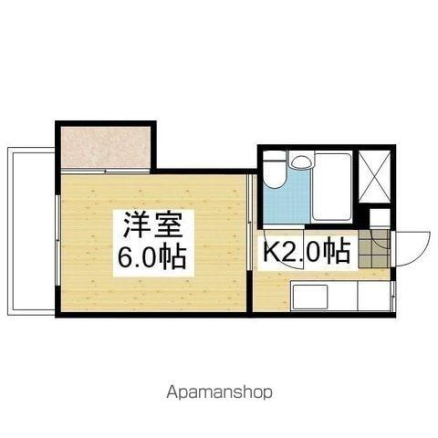 コーポフモトⅡ(1K/1階)の間取り写真